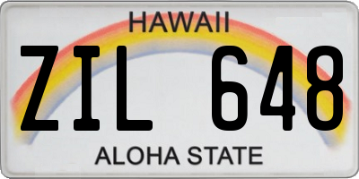 HI license plate ZIL648