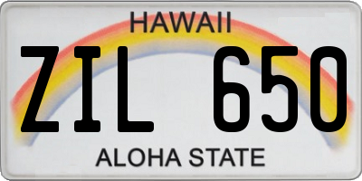 HI license plate ZIL650