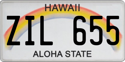 HI license plate ZIL655