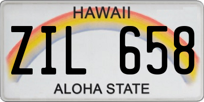 HI license plate ZIL658