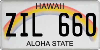 HI license plate ZIL660