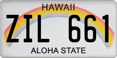 HI license plate ZIL661