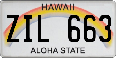 HI license plate ZIL663