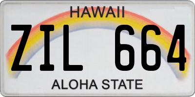 HI license plate ZIL664