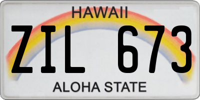 HI license plate ZIL673