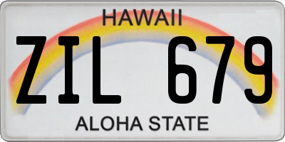 HI license plate ZIL679