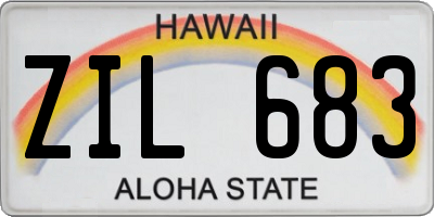 HI license plate ZIL683