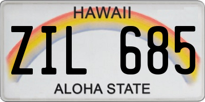 HI license plate ZIL685