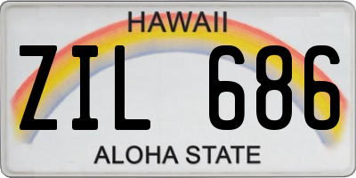 HI license plate ZIL686