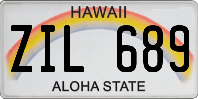 HI license plate ZIL689