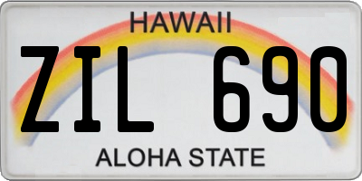 HI license plate ZIL690