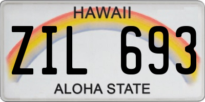 HI license plate ZIL693