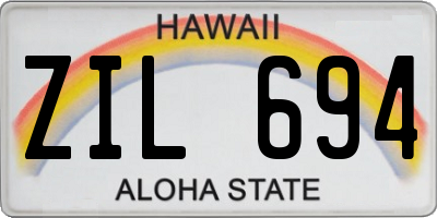 HI license plate ZIL694