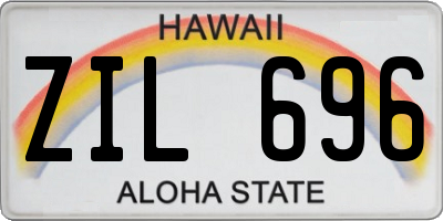 HI license plate ZIL696