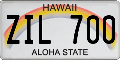 HI license plate ZIL700
