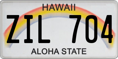 HI license plate ZIL704