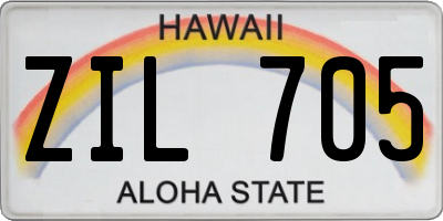 HI license plate ZIL705