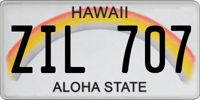 HI license plate ZIL707