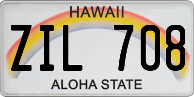 HI license plate ZIL708
