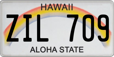 HI license plate ZIL709