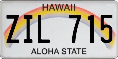 HI license plate ZIL715