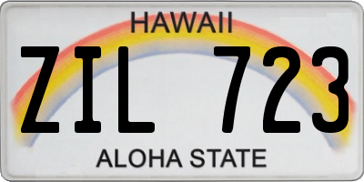 HI license plate ZIL723