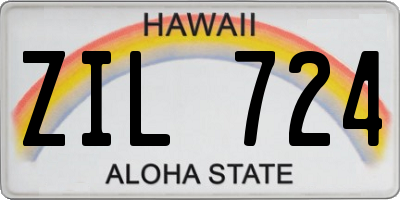 HI license plate ZIL724