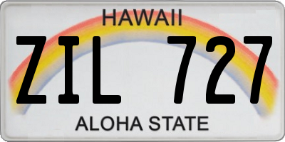 HI license plate ZIL727