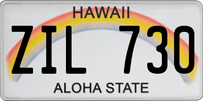 HI license plate ZIL730