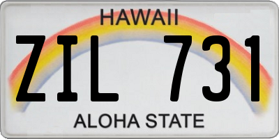 HI license plate ZIL731