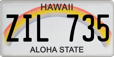 HI license plate ZIL735