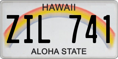HI license plate ZIL741