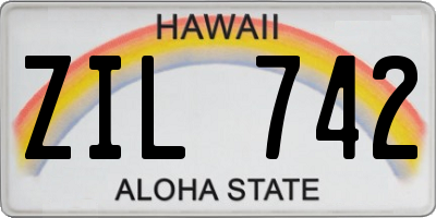 HI license plate ZIL742