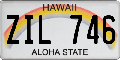 HI license plate ZIL746