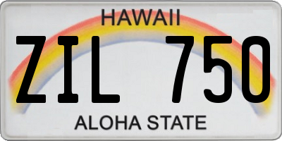 HI license plate ZIL750