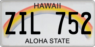 HI license plate ZIL752