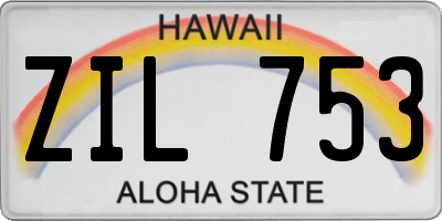 HI license plate ZIL753
