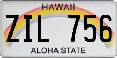 HI license plate ZIL756