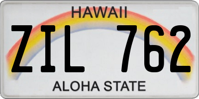 HI license plate ZIL762