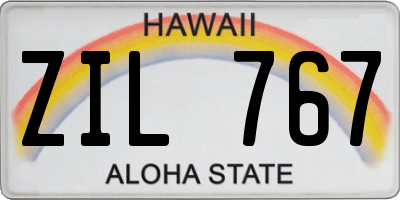 HI license plate ZIL767