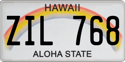 HI license plate ZIL768