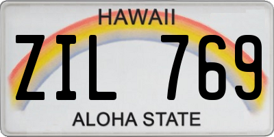 HI license plate ZIL769