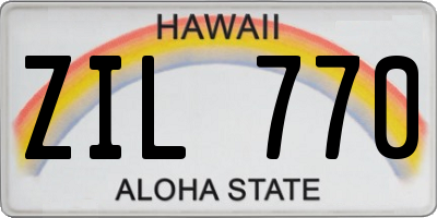 HI license plate ZIL770