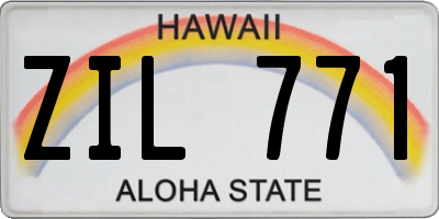 HI license plate ZIL771