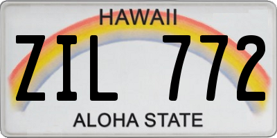 HI license plate ZIL772