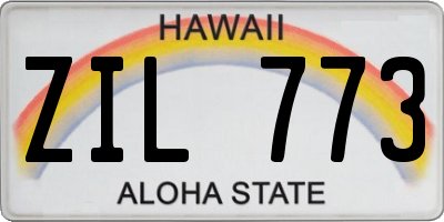 HI license plate ZIL773