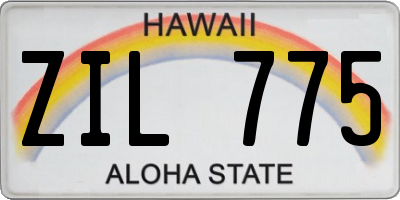 HI license plate ZIL775