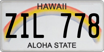HI license plate ZIL778