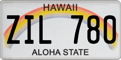 HI license plate ZIL780