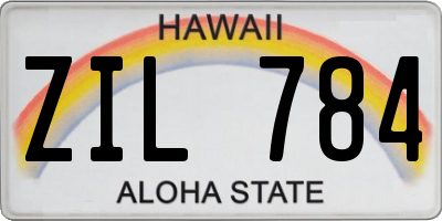 HI license plate ZIL784